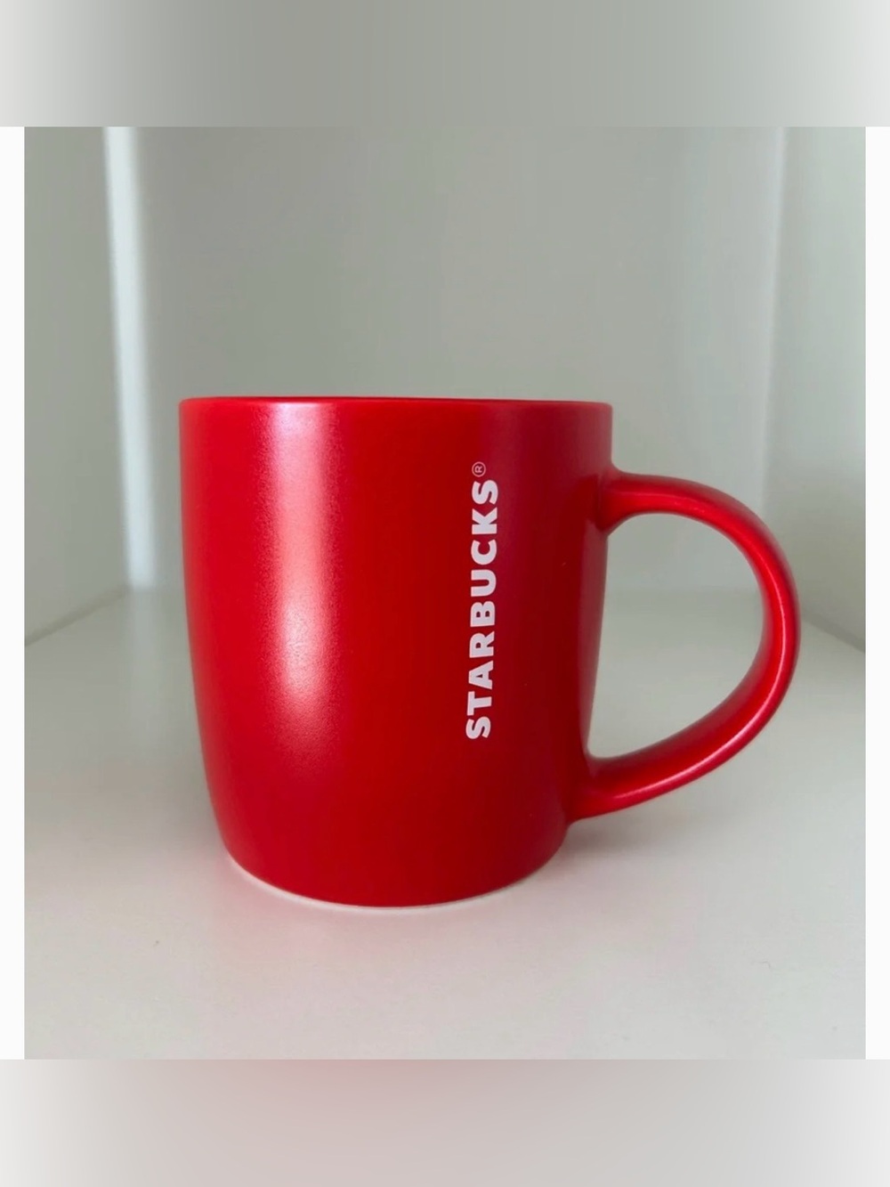 Starbucks 11 oz Ceramic Coffee Mug Red w/ White Logo 2025.